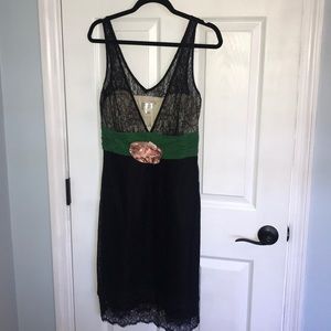 Black lace dress from Anthropologie
